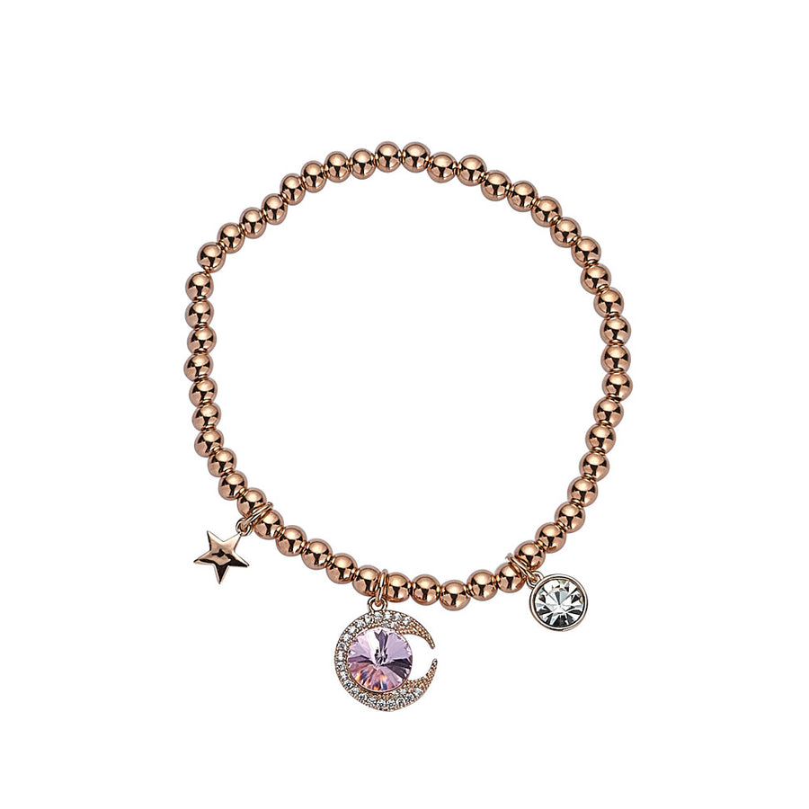 Pink Moon Crystal Bracelet