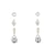 Teardrop Silver Tri Set Earrings