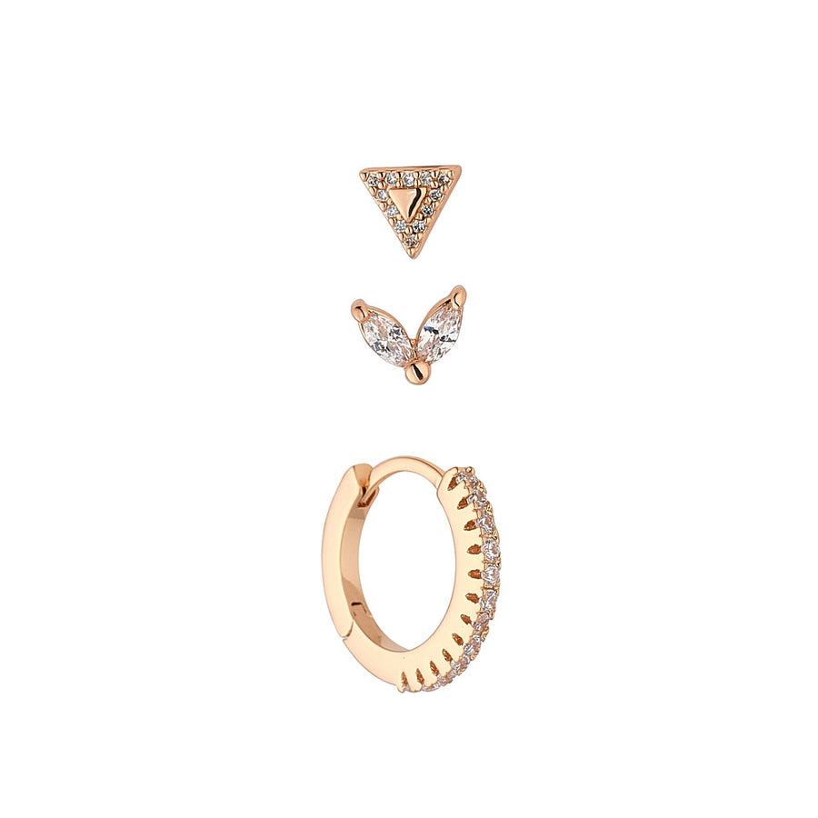 Gianna Rose Gold Earring Set