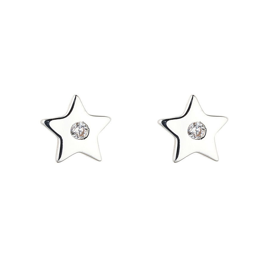 Tiny Silver Star Studs
