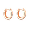 Adriana Rose Gold Round Hoops