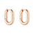Adriana Rose Gold Paper Clip Earrings