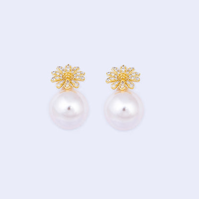 Floral Pearl Studs