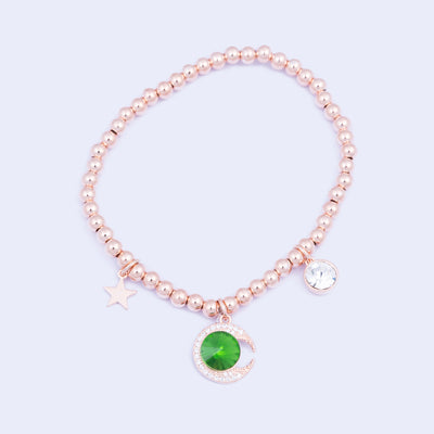 Green Moon Crystal Bracelet