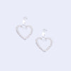 Silver Hoop & Heart Earrings
