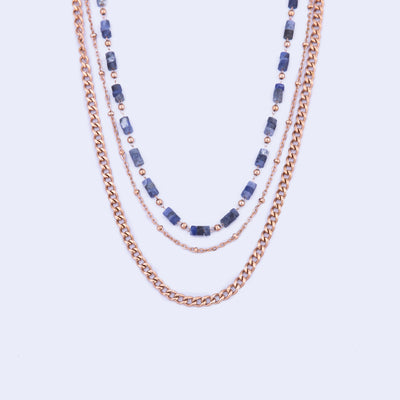 Layered Blue Sodalite Necklace