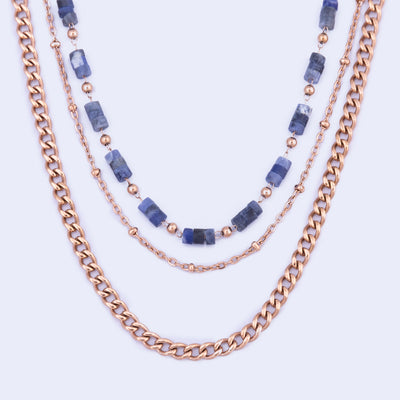 Layered Blue Sodalite Necklace