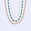 Layered Green Malachite Necklace
