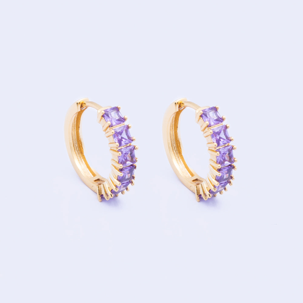 Classic Amethyst Hoops
