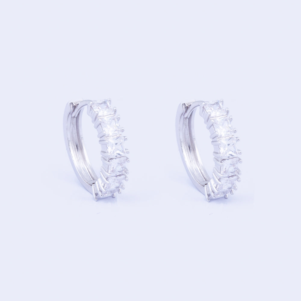 Classic Rhodium Hoops