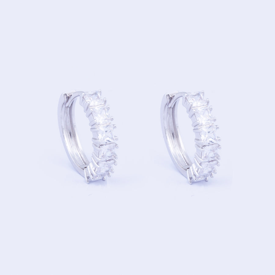 Classic Rhodium Hoops
