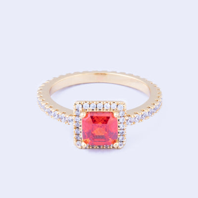 Classic Red CZ Ring #8