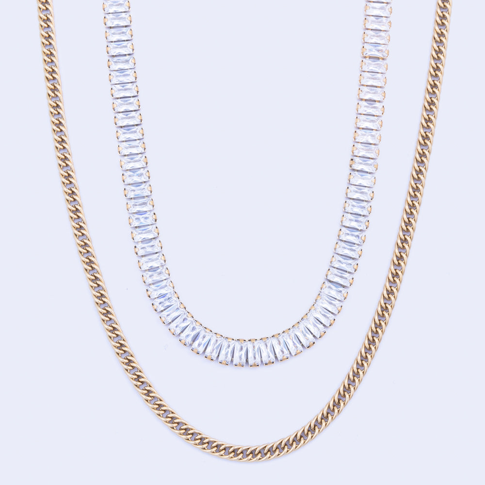 Layered Crystal Necklace