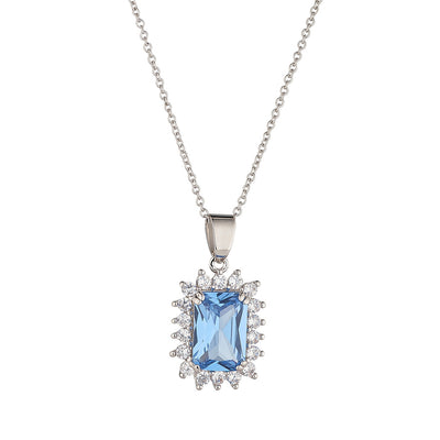 Blue Rhodium Pendant