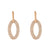 Gold Oval Drop Earrings