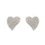 Silver Micro Pavé Heart Earrings