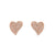 Rose Gold Micro Pavé Heart Earrings