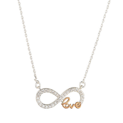 Mixed Metal Infinity Necklace