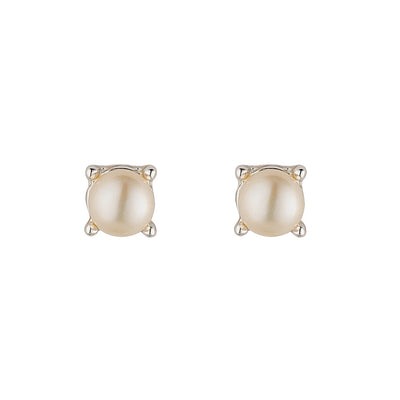 Freshwater Pearl Studs, Silver