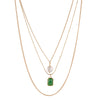 Green & Freshwater Pearl Layered Necklace