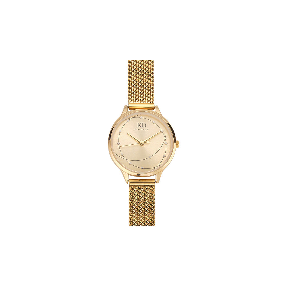 Gold mesh band online watch