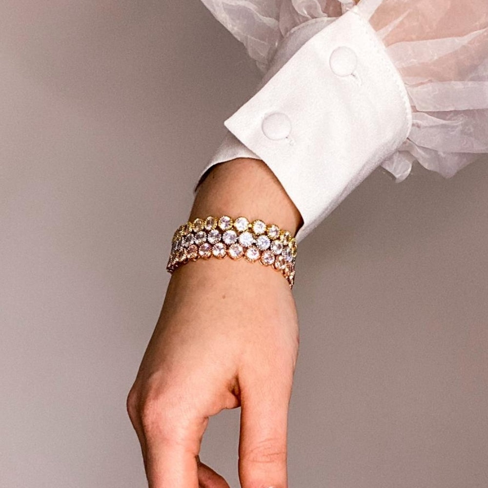 Danna Tennis Bracelets Stacked